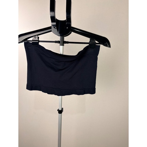 Tops - Black Seamless Bandeau Tube Top Plus Size 3X 4X Tactel Lycra AW3041 Made in USA